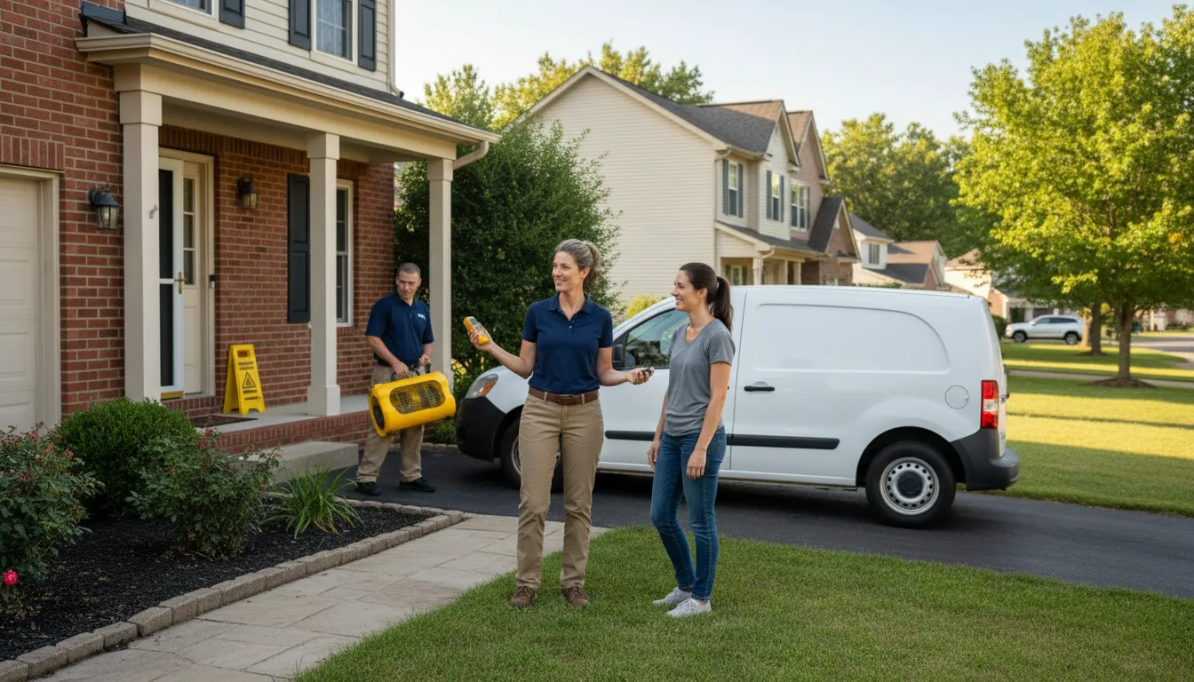 Residential water damage restoration in Farmington, PA